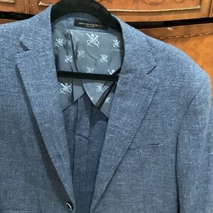 John Varvatos Textured Navy Blazer